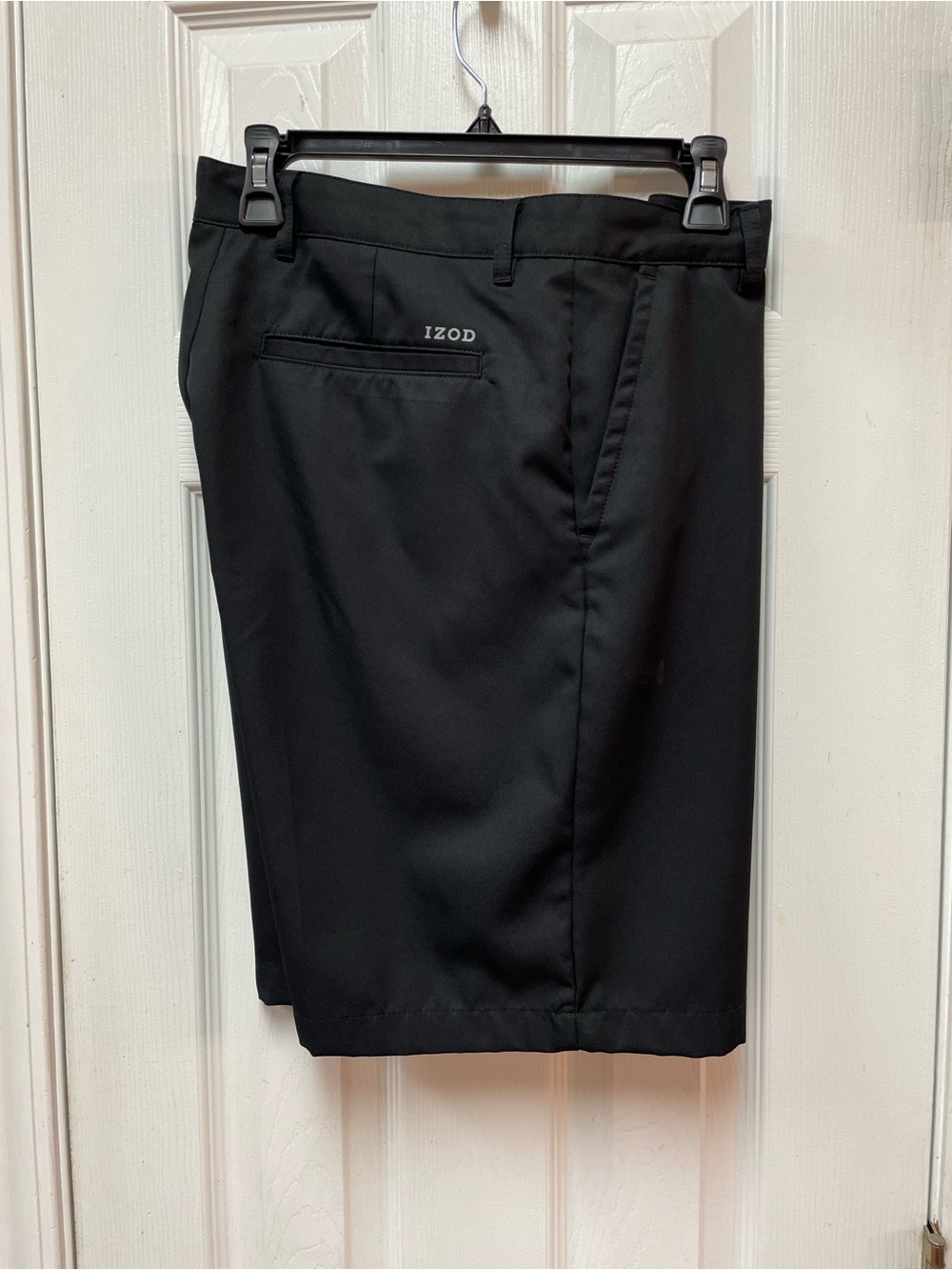 Izod Men's Black Flat Front Performance Shorts